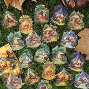 6 autocollants DIY pour fenêtres, matériaux de collage de paysages, série 'Journey Adventure', manuels, impression personnalisée pour usage promotionnel - Product Image 2