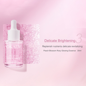 Logo personnalisé Soin de la peau éclaircissant à la fleur de pêcher rose <span class=keywords><strong>Ensemble</strong></span> de soins de la peau anti-rides blanchissant au nicotinamide - Product Image 4