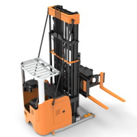 Chariot élévateur électrique gerbeur pour entrepôt, rayonnage, allée étroite, 3 voies, palettes, 1600 kg, batterie lithium, mât 3 étages, hydraulique, polyuréthane