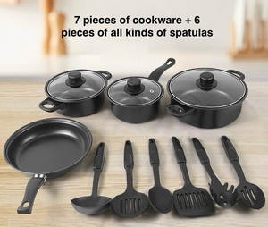 Bộ chảo chống dính cao cấp LOVFE 13 món, thiết kế hiện đại, đa năng, gồm nồi, chảo, dụng cụ nấu ăn bằng sắt chống dính - Product Image 3