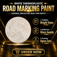 Peinture de marquage routier blanche bicomposante MMA à froid, réflectivité continue pour parkings