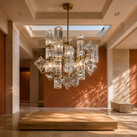 Lustre suspendu moderne en cristal, luminaires de plafond pour la maison, salle d'exposition, salle de banquet, éclairage de plafond de luxe