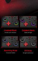 WOOKING GC Wireless Gamepad Hall Joystick Pencahayaan RGB Getaran Ganda Sensor Gerak Tri-Mode 2.4G Nirkabel/Berkabel Kompatibel