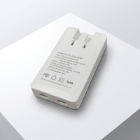 Adaptateur de chargeur mural USB-C GaN PD 3.0 65W ultra-fin et pliable à charge rapide, avec boîtier ultra-plat et finition motif CD
