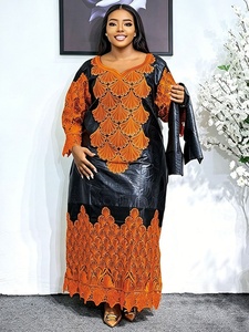 Abiti Africani per Donne, Abbigliamento Tradizionale Africano, Dashiki, <span class=keywords><strong>Ankara</strong></span>, Bazin, Abaya, Vestito Lungo Musulmano, Kaftan, Maxi Abito Lungo - Product Image 2
