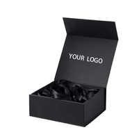 Coffret Cadeau Magnétique de Luxe Personnalisé avec Doublure Intérieure en Satin Noir