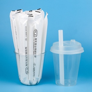 Pajitas Jumbo 100% Biodegradables de PLA, Envueltas en Papel, con Punta Inclinada para Té de Burbujas, Smoothies y <span class=keywords><strong>Batidos</strong></span> - Product Image 4