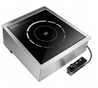 Table de cuisson à induction commerciale intégrée avec boîtier de commande séparé pour cuisine professionnelle