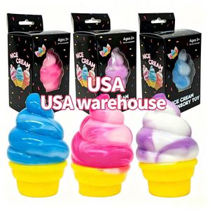 Juguete Sensorial Antiestrés de Cono de Helado de Verano, de TPR de Recuperación Lenta, para Aliviar el Estrés, de Almacén de EE. UU. - Product Image 1