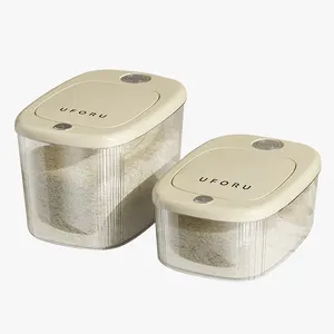 Cubo de arroz a presión para el hogar, contenedor de almacenamiento de arroz para alimentos, contenedor de cereales, contenedor de almacenamiento de alimentos