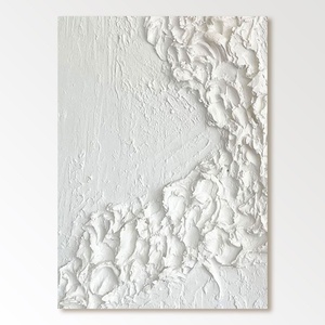 Peinture à l'huile abstraite artisanale sur toile, art mural pour chambre minimaliste, chambre d'hôtes, décoration d'hôtel - Product Image 2