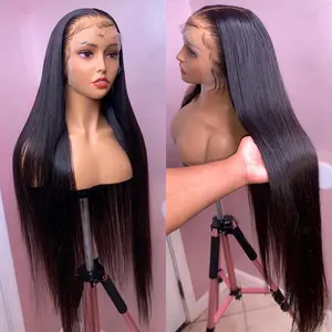 Glueless Full HD 360 parrucche frontali in pizzo parrucche anteriori in pizzo dritto per donne nere parrucche per capelli umani naturali Pre pizzicate