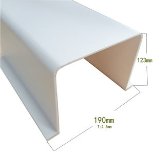 Perfil de Extrusión de PVC en Forma de <span class=keywords><strong>U</strong></span> de Alta Calidad, 58*50*3mm, Perfiles de Canal en <span class=keywords><strong>U</strong></span> de Plástico para Tira de LED, Certificado CE, Duradero y Ecológico - Product Image 4