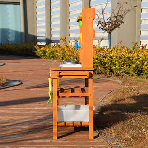 ชุดครัวไม้กลางแจ้งสำหรับเด็ก พร้อมของเล่นเสริมพัฒนาการสำหรับเด็กก่อนวัยเรียน - Product Image 4