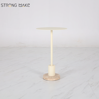Table d'appoint crème de luxe nordique salon minimaliste pierre de travertin minimaliste petite Table basse pour la maison