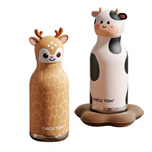 Bouteille d'eau isotherme pour enfants en acier inoxydable 316 avec paille, motif tête de <span class=keywords><strong>licorne</strong></span>, 480 ml - Product Image 2