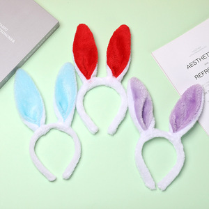 DAMAI Wholesale Plush Bunny Ear Headbands for Kids & Adults Cute Rabbit Hair Hoop Hair Accessories Fashionable Hair Decorations - Product Image 1