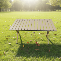 Table de repas d'extérieur moderne BONO HONGYI en fer et panneau MDF, ultra-légère, portable, réglable en hauteur, pour la plage, le camping, les pique-niques, les barbecues, pliable