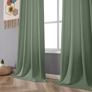 OWENIE BSMB Sage Green Curtains Faux Linen Light Filtering Textured Curtain Drapes For Living Room Bedroom Window Curtain