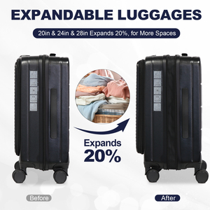 Ready Stock in USA Free Shipping 3-Piece Luggage,with front opening,TSA approved lock,hardshell suitcase, Support <b>Dropshipping</b> - Product Image 5