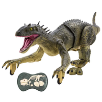 Juguete de Control Remoto de Animales Caminantes de 2.4g, Juguete Robot Dinosaurio con Luz, Sonido y Pulverizador de Niebla, Juguete Popular 2023 para Niños