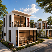 Villa préfabriquée en acier léger entièrement équipée et meublée de haute qualité, maisons préfabriquées à vendre