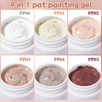 UR SUGAR 8ml Gel de peinture dégradé pour ongles non fluide en pot Couverture complète Gel semi-solide pour ongles dégradés pour l'art des ongles français