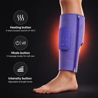 Enveloppe de massage pour mollets pour les coureurs et les amateurs de sport après l'entraînement avec compression par airbag et chaleur confortable