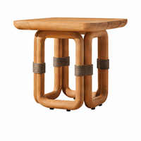 Ensemble de chaises longues en teck pour l'extérieur, avec coussins imperméables, pour hôtel, villa, piscine