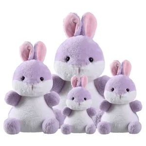 Cute Purple Bunny Plush Toys For Customization Stuffed Rabbit Animal Plush Toys Rabbit Doll