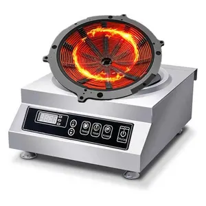 Estufa eléctrica de inducción <span class=keywords><strong>Wok</strong></span> para el hogar, dispositivo comercial de 3500W, con placas calientes, 5kw, Ce, OEM, de acero inoxidable - Product Image 1