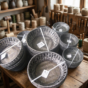 Cesta para Pan Ecológica de Bambú Gris de Vinacraft a Precio Económico - Product Image 3