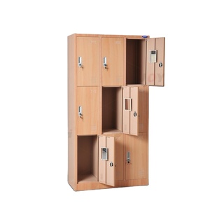 Armoire en acier à 9 portes <span class=keywords><strong>casier</strong></span> en acier grain de bois classement en bois armoire technique d'impression par transfert de couleur - Product Image 4