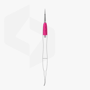 Pousse-cuticules professionnel en silicone et acier |   <span class=keywords><strong>STALEKS</strong></span> PRO Origine Ukraine |   Outil de manucure de qualité professionnelle pour l'élimination des peaux mortes - Product Image 2