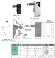 Serrure de panneau en alliage de zinc SK1-053 avec fonction de compression pour armoire ou boîte
