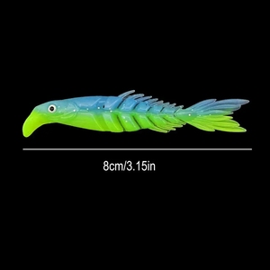 Luia appât deux couleurs os poisson noueux appât souple multi-couleur multi-taille ciseaux queue de poisson appât souple bateau de pêche en mer boîte de pêche - Product Image 6