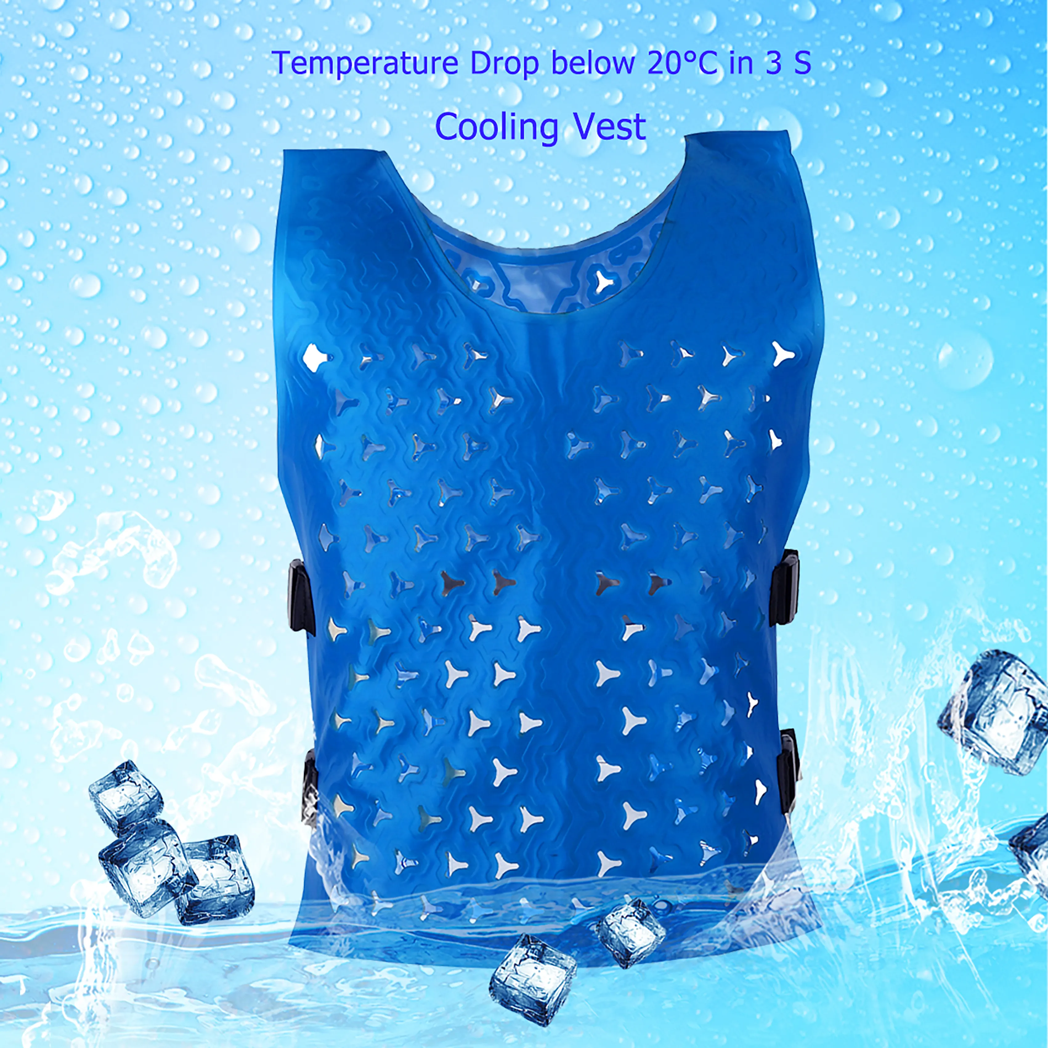 Water Cooling Vest New Patented Temperature 20-28 Degrees Celsius Ice Water Cooling Clothes Summer Baby Boy Fishing Clothes Outdoor Fishing Vest