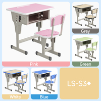 Ensemble table et chaise réglables en hauteur de haute qualité pour l'école primaire et secondaire, tables et chaises de classe pour les enfants d'âge préscolaire