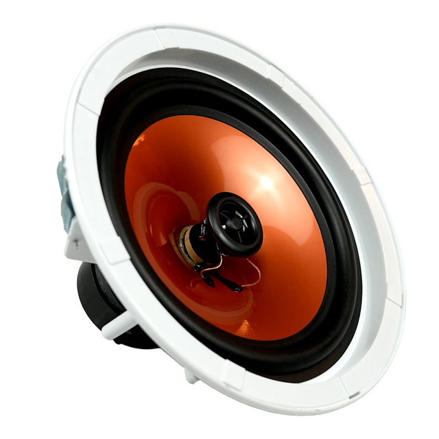 High-End Two-Way Coaxial Hi-Fi 8-Inch Bass Horn Ceiling Speaker 70-100V Loudspeaker for Living Room Public Address System
