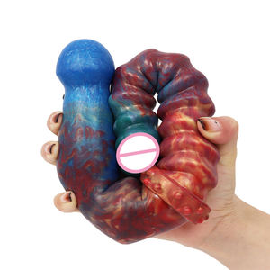 LUUK Ambilight <span class=keywords><strong>consolador</strong></span> de dos cabezas patrón de espina de pescado tapón anal juguetes sexuales para lesbianas vagina larga anal <span class=keywords><strong>Consolador</strong></span> de masturbación de <span class=keywords><strong>doble</strong></span> <span class=keywords><strong>uso</strong></span> - Product Image 5