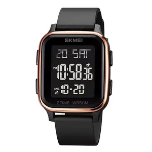 ファッション腕時計メンズレディリストデジタルスポーツウォッチ男性用ブラック多機能デジタル時計