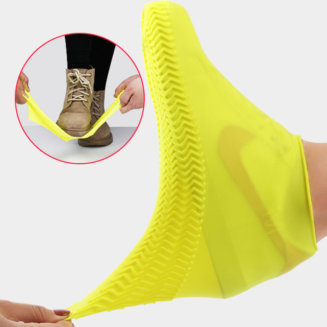 Многоразовые водонепроницаемые чехлы для обуви, Нескользящие силиконовые чехлы для обуви, аксессуары для обуви унисекс