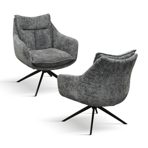 Vittoria Armchair Grey Fabric Metal Base Indoor <b>Living</b> <b>Room</b> <b>Chair</b> - Product Image 2