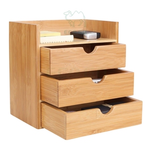 Manufacturer Custom Bamboo Wood Office Office Stationery Storage With <strong>Drawer</strong> Desk Organizer - Product Image 1