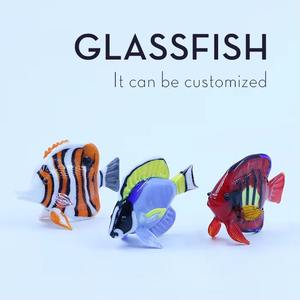 Dekorasi Ikan Hewan Laut Miniatur Kaca Kristal Akuarium Murano Buatan Tangan Ukuran Besar Baru, Figurin Ikan Hewan Laut Kaca Tiup - Product Image 3