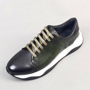 Chaussures en cuir haut de gamme pour hommes, style business décontracté, en cuir de vachette pleine fleur, respirantes, imperméables, à lacets, pour le bureau et la carrière - Product Image 6