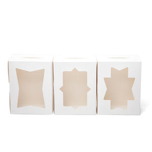 Custom Logo Gedrukt Wit Kartonnen Kraftpapier Verjaardagscadeau Gebak Doos Met Doorzichtig Venster - Product Image 3