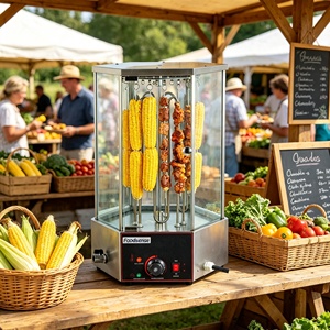 Macchina Professionale per Kebab e Girarrosto in Acciaio Inox, Alimentazione a Gas o Elettrica per Hotel, Ristoranti e Catering - Product Image 1
