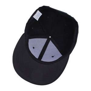 Custom Logo Cotton Blank Flat Brim Snap Back Hat Vintage Plain Snapback Hip Hop Cap - Product Image 4