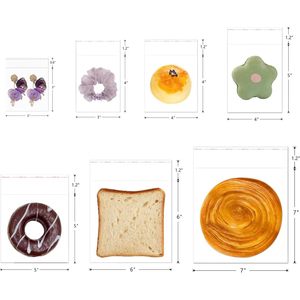 Self <b>Sealing</b> Cellophane <b>Bags</b> 4x4" Clear Resealable Cello Cellophane <b>Bags</b> 200pcs Self-<b>Sealing</b> OPP <b>Bags</b> 2mil for Bakery Cookie - Product Image 4